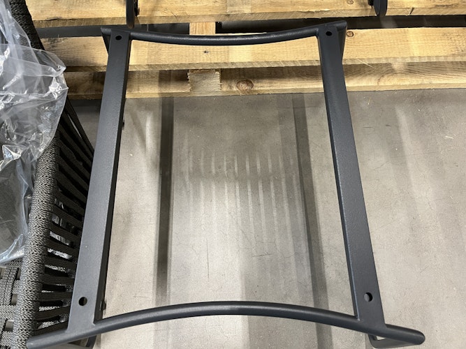 B-Ware Diamond Garden Stuhl KRETA, Edelstahl Dunkelgrau / Rope Dunkelgrau / Kissen Sunproof (100 % Polypropylen) Dunkelgrau