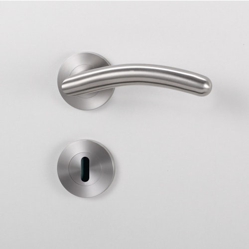 Griffwerk Türgriff SAVIA K4 PROFESSIONAL Schraubrosette- Edelstahl matt