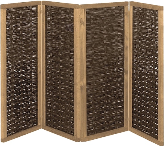 T&J PAULINA Weiden-Paravent 4-teilig
