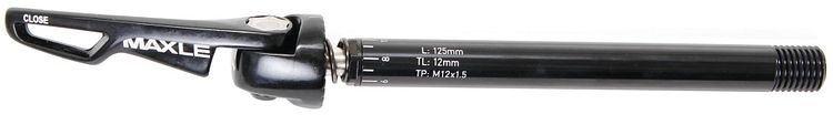 RockShox Schnellspannachse Maxle Ultimate 12 x 100 mm schwarz 125 lang, Road