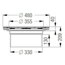 Vorschaubild KESSEL-Verlängerungsstück 830073, vertiefter Einbau, Flansch/ Gegenflansch