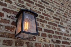 LUTEC Außenwandleuchte KELSEY Aluminium / Glas schwarz (5273601012)