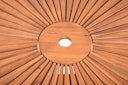 Vorschaubild Garden Pleasure Tischgruppe FREMONT / BREST, Tisch Ø 110 + 4 Sessel, Akazie / Kubu Rattan / Kissen 100 % Polyester