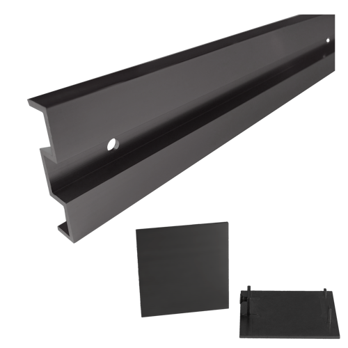 Griffwerk Abstand-Set 120 -Kaschmirgrau 18,5er Distanzpr., verl. Endk. -2000mm