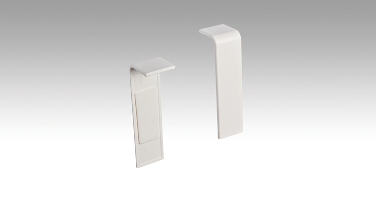 MEISTER Verbindungsstück Fußleiste Profil 15MK/20PK/20PK Aqua (2 Stk./VPE selbstklebend)  Weiß 2001