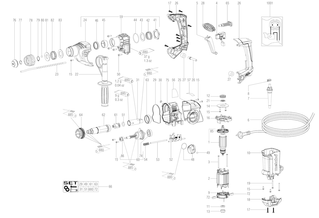 Explosionszeichnung Ersatzteile