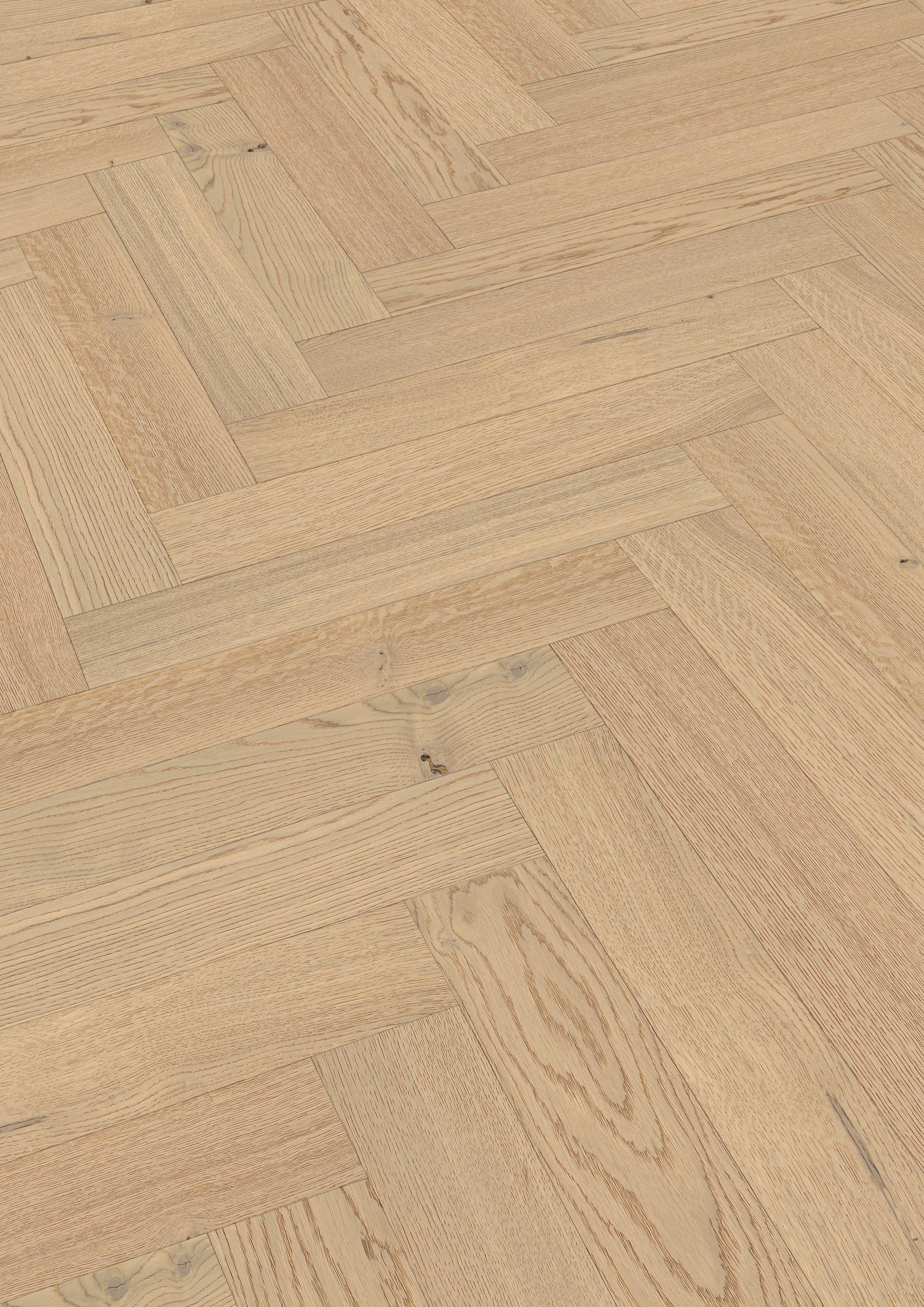 MEISTER Lindura-Holzboden HS 500 Fischgrätformat Eiche classic cremeweiß gebürstet 20231 - ultramattlackiert