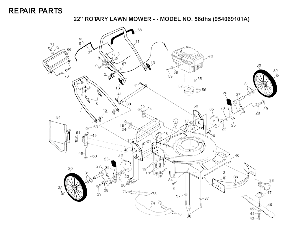 Explosionszeichnung Ersatzteile
