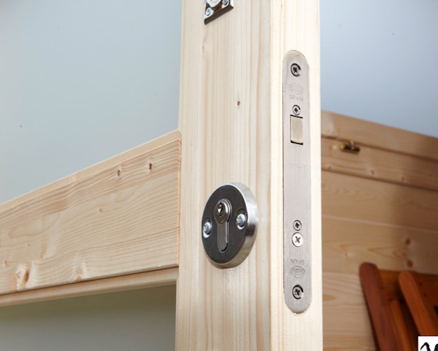 Wolff Finnhaus Gartenhaus Gerätehaus Pulti 34-B  Typ 5 mit 300 cm Seitendach C