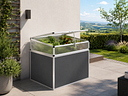 Vorschaubild KGT Frühbeet Aufsatz für Aluminium Hochbeet 130 Profile pressblank (B1,21 x T0,91 x H0,77 m - 700 l)