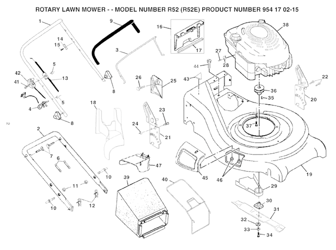 Husqvarna Rasenmäher gelegentliche Nutzung R52, 954170215, 2004-01