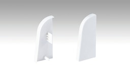 MEISTER Endkappen Fußleiste Profil 2PK (je 1 Stk. L|R / VPE)  Weiß 2001Zubehörbild