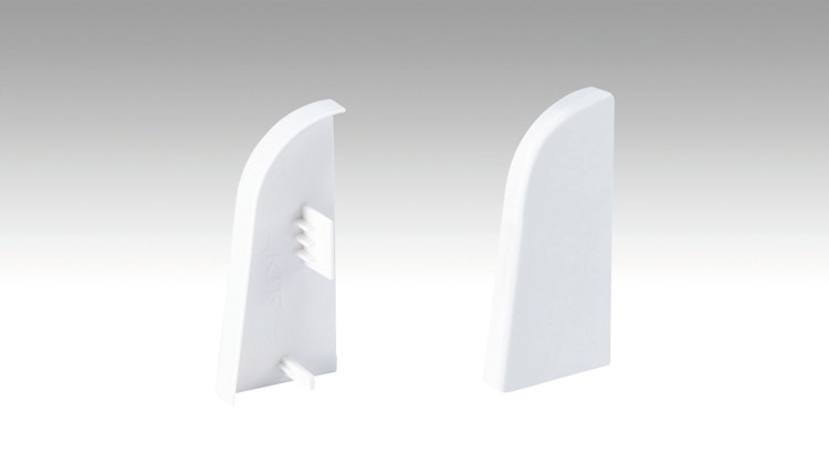 MEISTER Endkappen Fußleiste Profil 2PK (je 1 Stk. L|R / VPE)  Weiß 2001