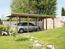 Vorschaubild Skan Holz Friesland - Flachdach Einzelcarport Profil - Breite 397 cm Nadelholz