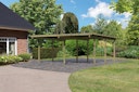 Vorschaubild Karibu Carport Doppelcarport Eco 1/2 - kesseldruckimprägniert