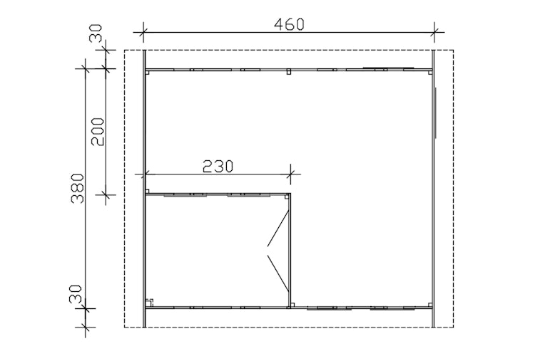 Skan Holz Gartenhaus Utrecht - 28 mm
