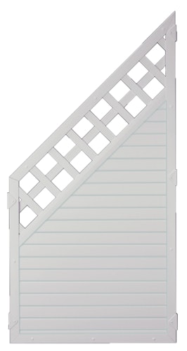 T&J LIGHTLINE Kunststoff Zaun Ranki Ecke links 900 x 1800/900 mm, weiß
