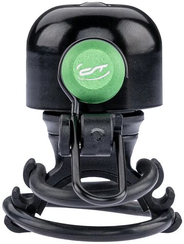 CONTEC Klingel Diamond Bing schwarz/grün Universal-Lenkerhalterung