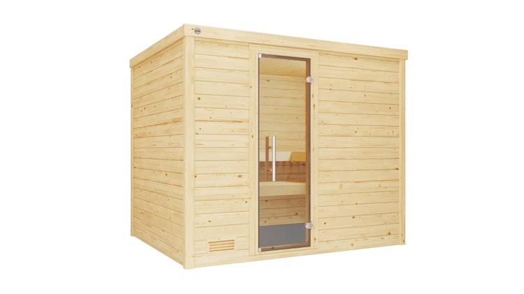 Weka Premium Massivholzsauna Bergen 3 Familiensauna - 45 mm