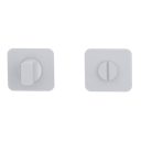 Vorschaubild Griffwerk Schlüsselrosettenpaar ONE abgerundet WC Flachrosette Seidenweiß