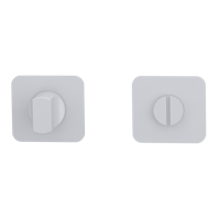 Griffwerk Schlüsselrosettenpaar ONE abgerundet WC Flachrosette Seidenweiß