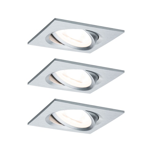 Paulmann Einbauleuchte Nova Coin 3er LED 3x6,5W Alu eckig
