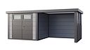 Vorschaubild Telluria Metallgerätehaus Classico 2724 mit Lounge Anbau small inkl. 2 Fenster