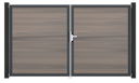 Vorschaubild GroJa Solid Tor 2-flügelig 3000 x 1800 mm, Alu-Rahmen Anthrazit DB 703