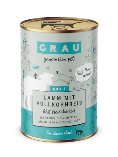 grau Hund 400 Gramm Hundenassfutter