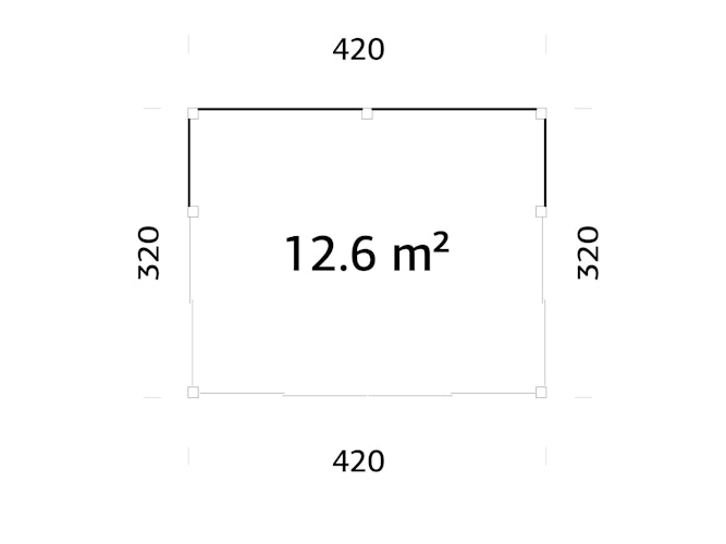 Palmako Gartenhaus Serena 12,6 m² Set 2 Slide Plus - 44 mm