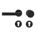 Vorschaubild Griffwerk Wechselgarnitur VAYA 137 TRI fast2fix Fast2Fix GK3 Rosetten rund Knopf R2 Graphitschwarz L