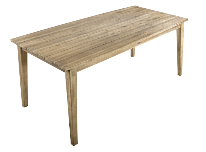 Garden Pleasure Gartenmöbel Set VISALIA / OAKLAND, Tisch 180 x 90 + 4 Sessel, Akazie / Polyrattan Zimtbraun / Kissen 100 % Polyester Taupe