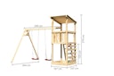 Vorschaubild Akubi Kinderspielturm Anna mit Pultdach inkl. Doppelschaukel und Kletterwand