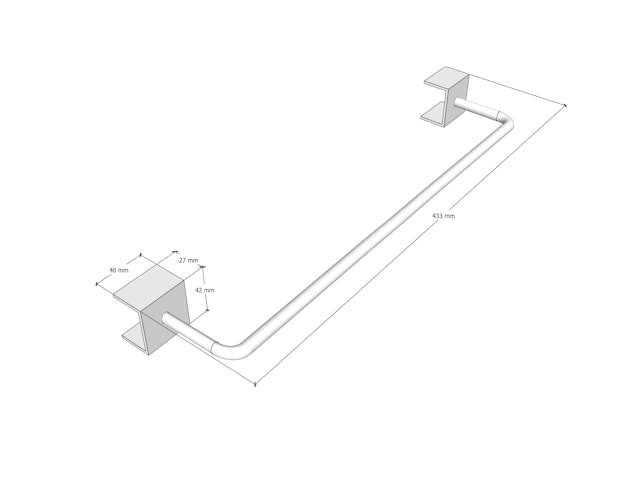 WWOO Edelstahl Handtuchhalter (40 x 6,5 cm)