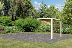 Karibu Anbaudach für Saunahaus Cuben/Hygge/Eldor, elfenbeinweiß