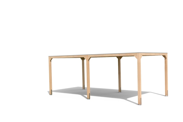 Karibu Pavillon Cubus mit Flachdach inkl. 1 Verlängerungspaket