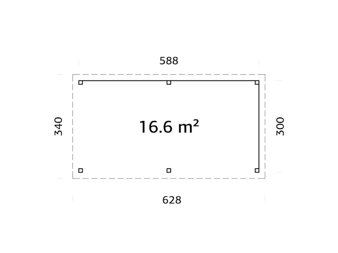 Palmako Carport/Pavillon Connect Lenna 16,6 m² Set 309