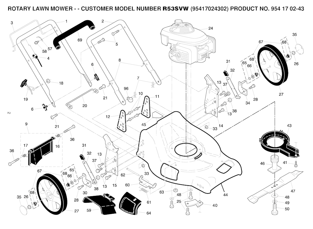 Explosionszeichnung Ersatzteile
