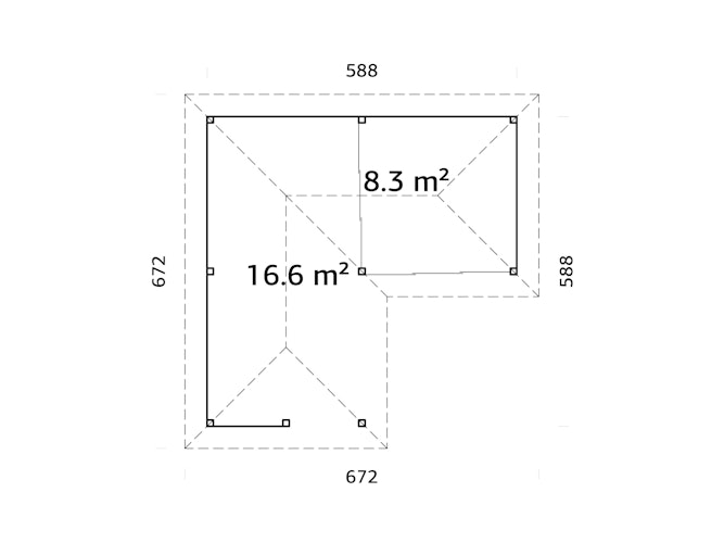 Palmako Pavillon Bianca 24,9 m² Set 509 Slide Plus mit Isolierglas-Schiebetüren