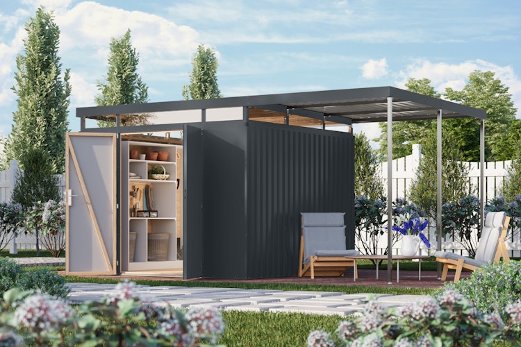 Karibu Metall Gartenhaus Aurum 2/2,5/3/3,5