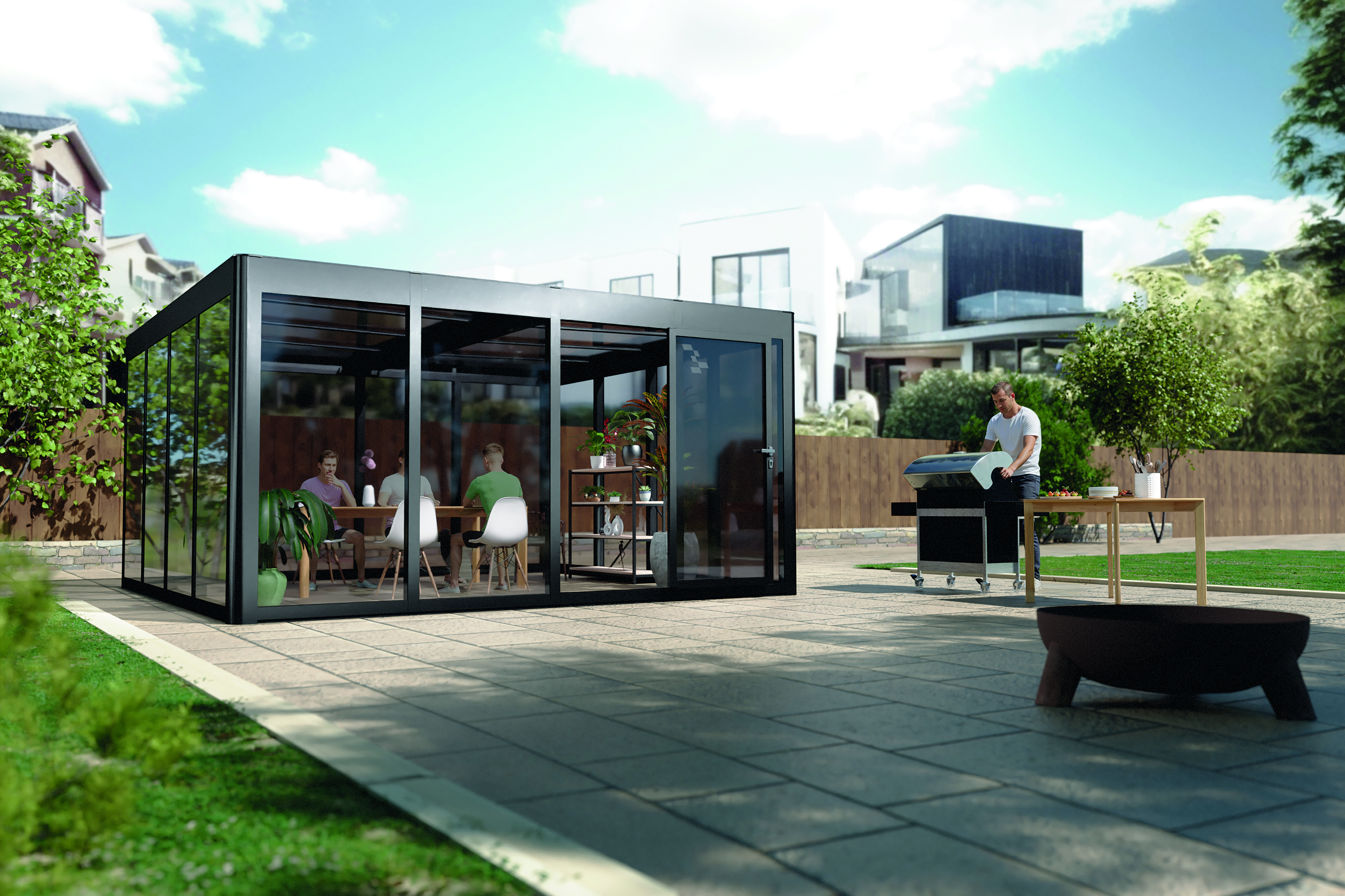 SunElements Design Gewächshaus/Sommergarten SunGarden Modern
