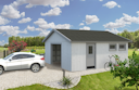 Vorschaubild Palmako Nordic+ Gartenhaus/Garage Andre ohne Sektionaltor - 28,5 m² - 160 mm