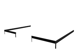 Halls Stahlfundament für Gewächshaus Qube Lean-to - 0,9 m² / 1,3 m² / 5 m² / 7,2 m² Farbe: schwarz