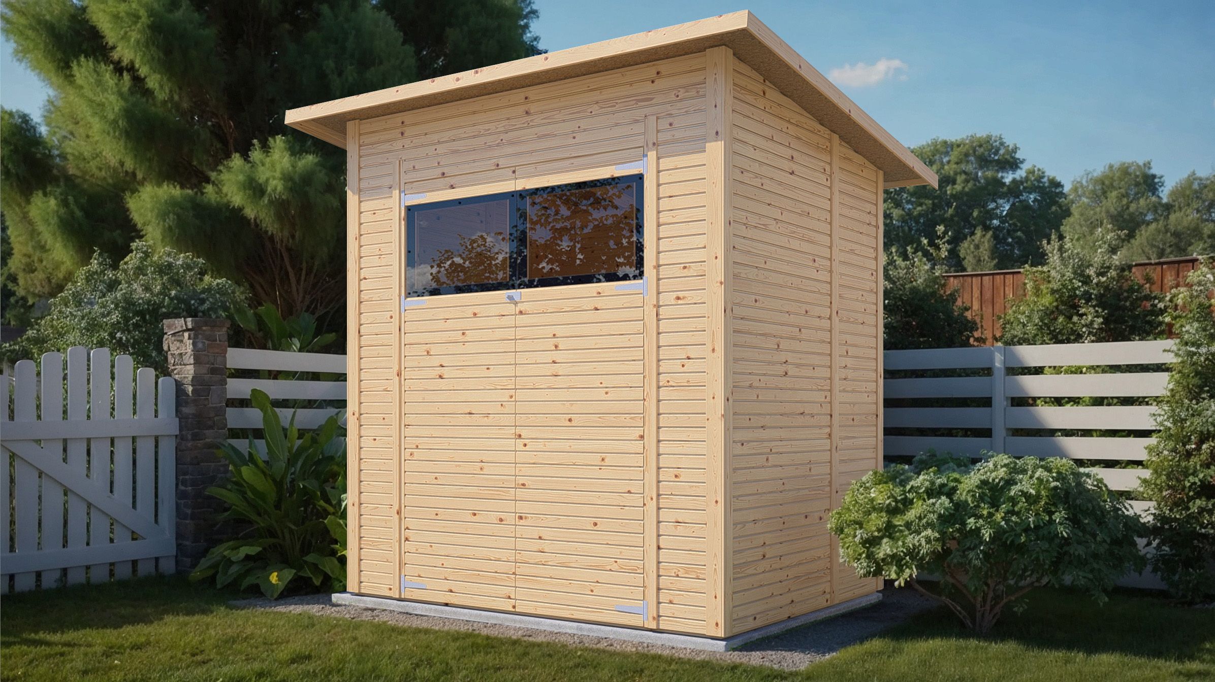Bertilo Element-Gartenhaus Pent Modern 2 - 18 mm