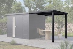 Wolff Finnhaus Terrasse 2323 Anthrazit für Metall Gartenhäuser Ulrik & LinneaZubehörbild