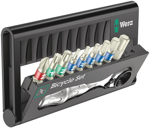 Wera Bitsatz "Bicycle Set 9", 10-tlg. silber