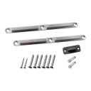 Vorschaubild Griffwerk Zubehör-Set 60 PRO -Holztür -Edelstahl matt-Optik 2 H-Adapter + Schrauben, Bodenführung H