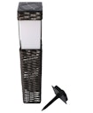 Vorschaubild Shada LED Solar Rattan-Wegeleuchte, IP44, 2700K, 9x9x49cm