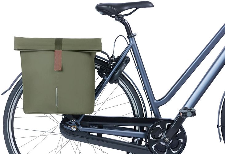 Basil City Double Pannier Bag Doppeltasche grün moss green MIK