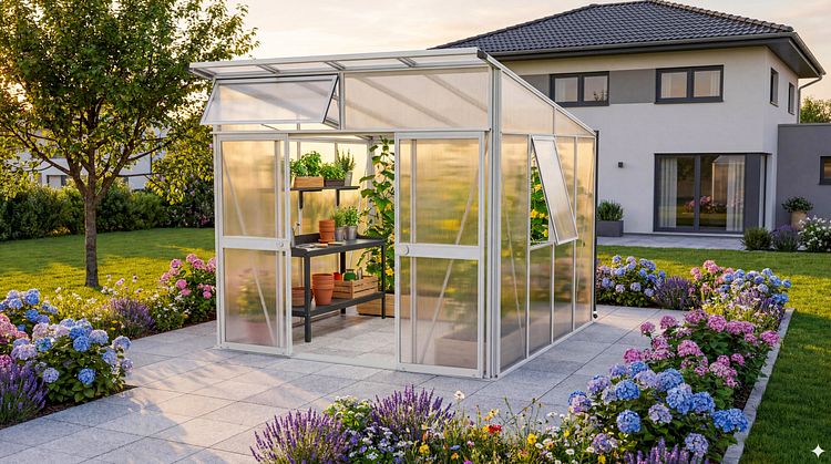 Vitavia Gewächshaus Aura 7800 inkl. 4 Fenstern - 7,8 m²